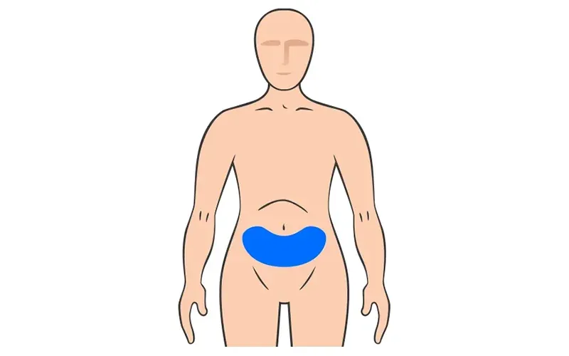 Abdomen subcutaneous injection site, at least 5cm clear of the navel